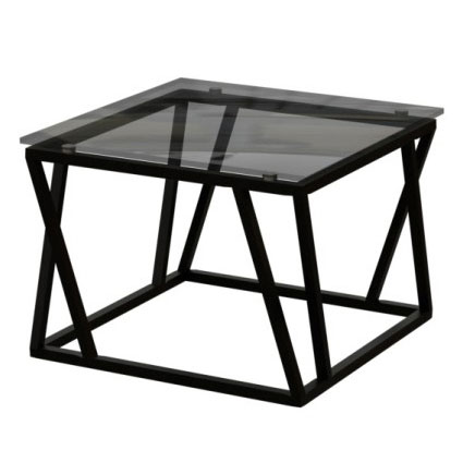 (OP)HL-207-1 유리전화대(블랙투명유리)