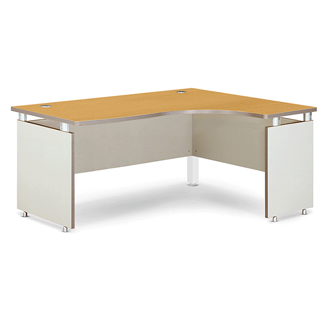 L형책상 오크샤모니(하부목재)