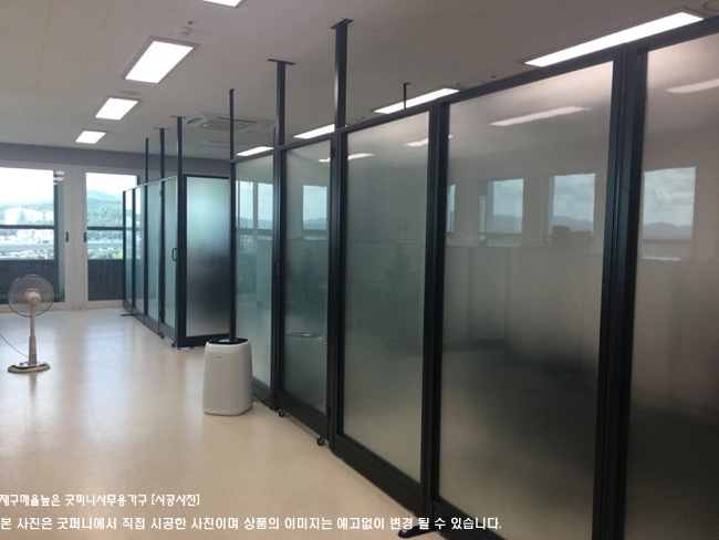60T 알미늄강화유리파티션-(불투명/브론즈유리)(H1200/1500/1800/2000/2200)