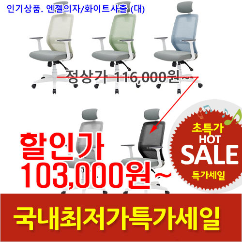2025년04월18일까지(전화주문만가능)(WF)엔젤화이트사출의자